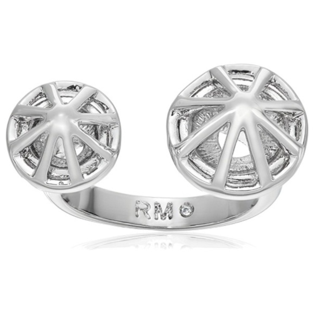 Rebecca Minkoff // Rhodium Double Cage Stud Ring